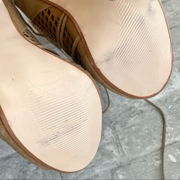 STEVE MADDEN Cognac Tan Brown Heeled Booties with laces MADDYE - Picture 8 of 9